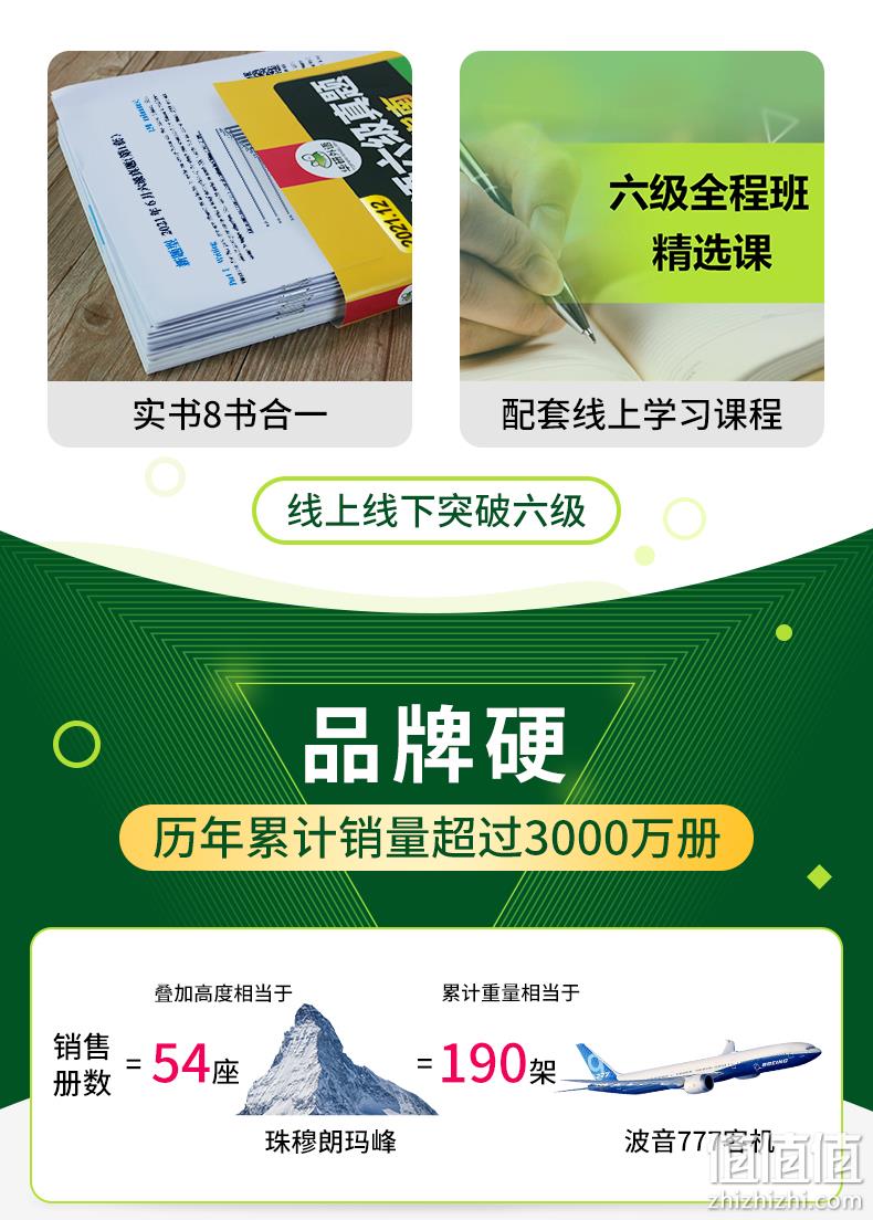 交大名师主编，8书合1：《2021华研外语大学英语六级真题考试指南》 12.8元包邮 值值值-买手聚集的地方