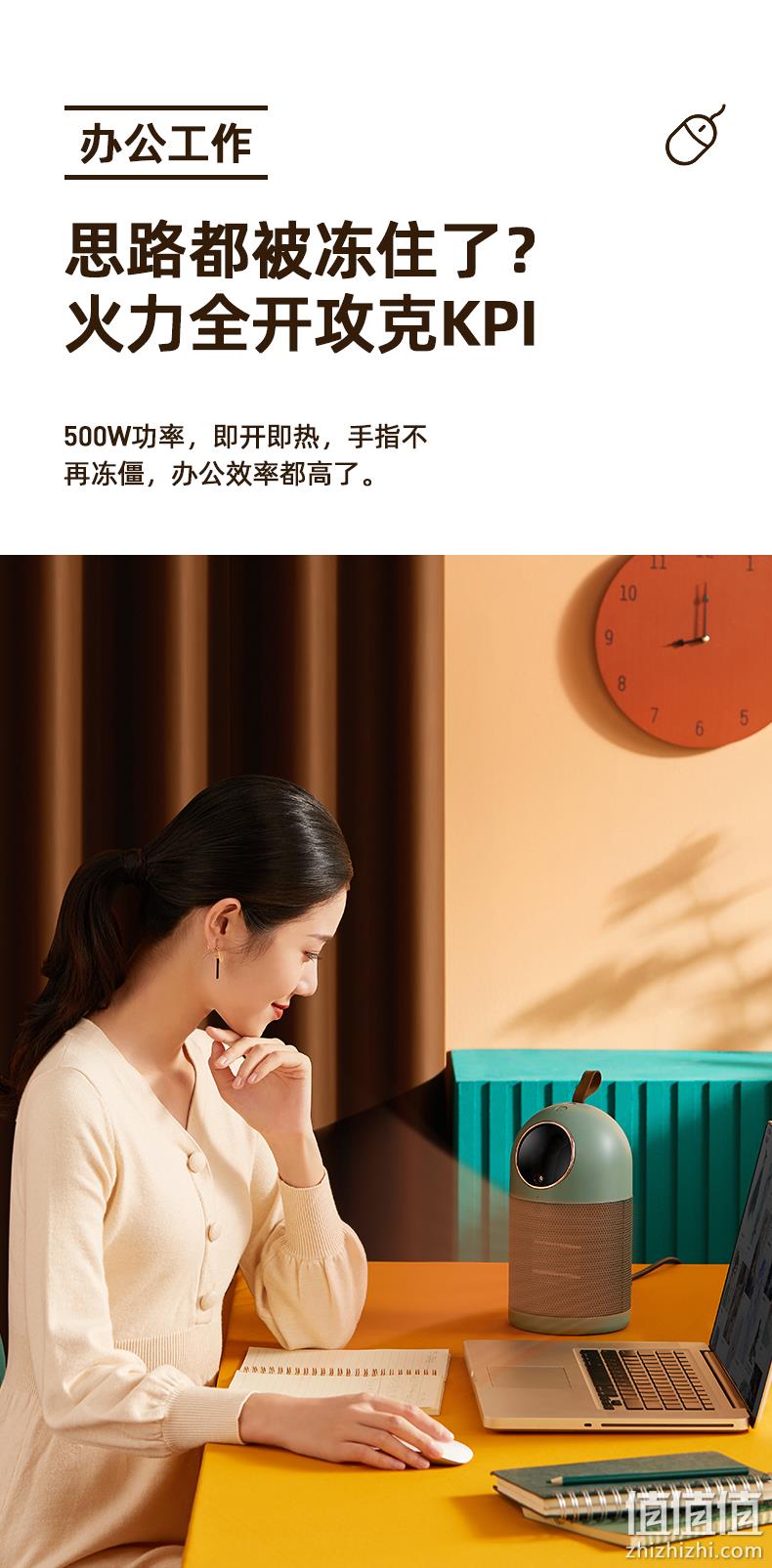 冷暖风+加湿三合一，纳米级水雾：艾美特 大眼萌桌面加湿取暖器WP5-M21U 139元包邮 值值值-买手聚集的地方
