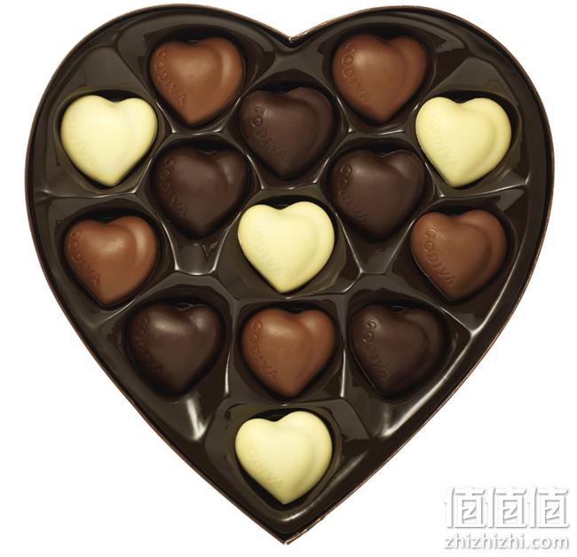 Godiva 歌帝梵 金装系列 14颗巧克力心形礼盒装 直邮含税到手158.4元（天猫199元/6颗） 值值值-买手聚集的地方