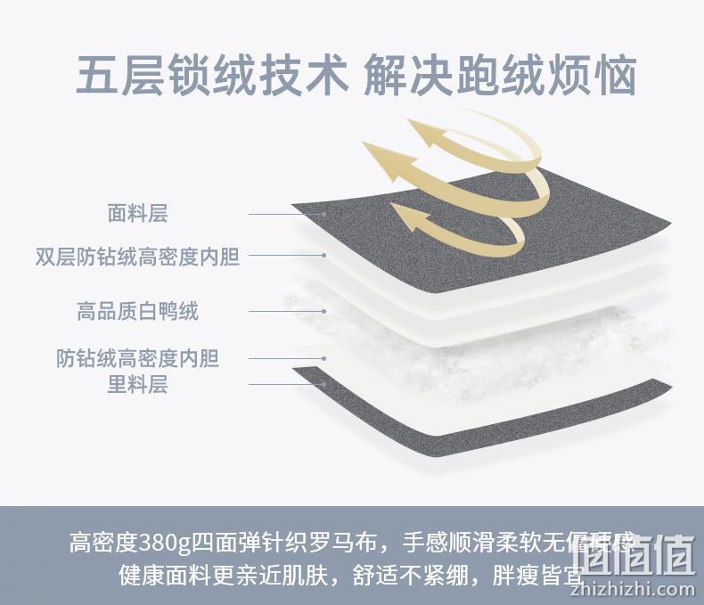 商场同款，90%白鸭绒，弹力显瘦：雅鹿 女士 高腰修身羽绒裤 89元包邮 值值值-买手聚集的地方