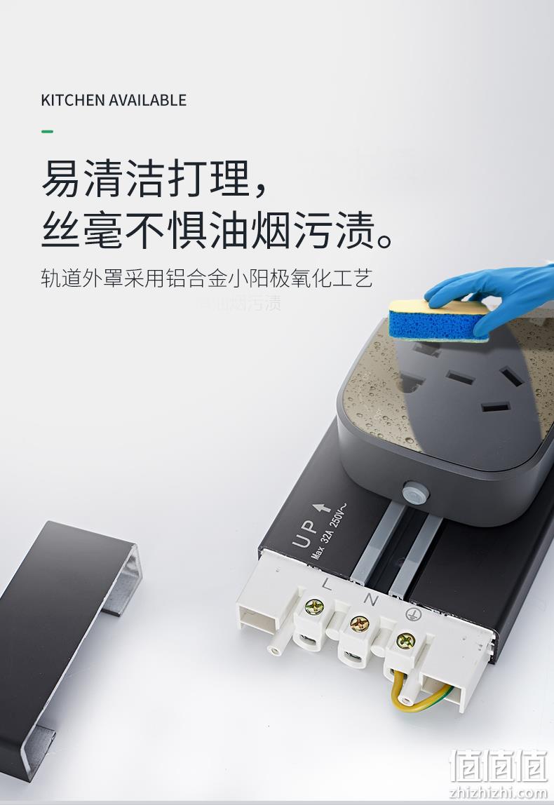 DELIXI 德力西 壁挂式轨道插座 0.6m黑色导轨+3个五孔 11日前500套156.6元包邮 值值值-买手聚集的地方