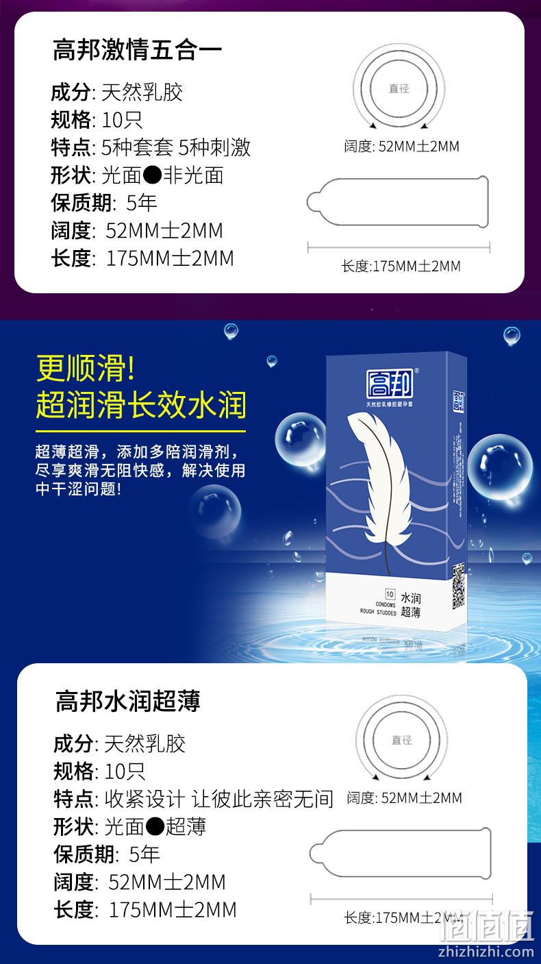 华润医药旗下，玻尿酸物理延时：48只 高邦 避孕套组合 14.9元包邮 值值值-买手聚集的地方