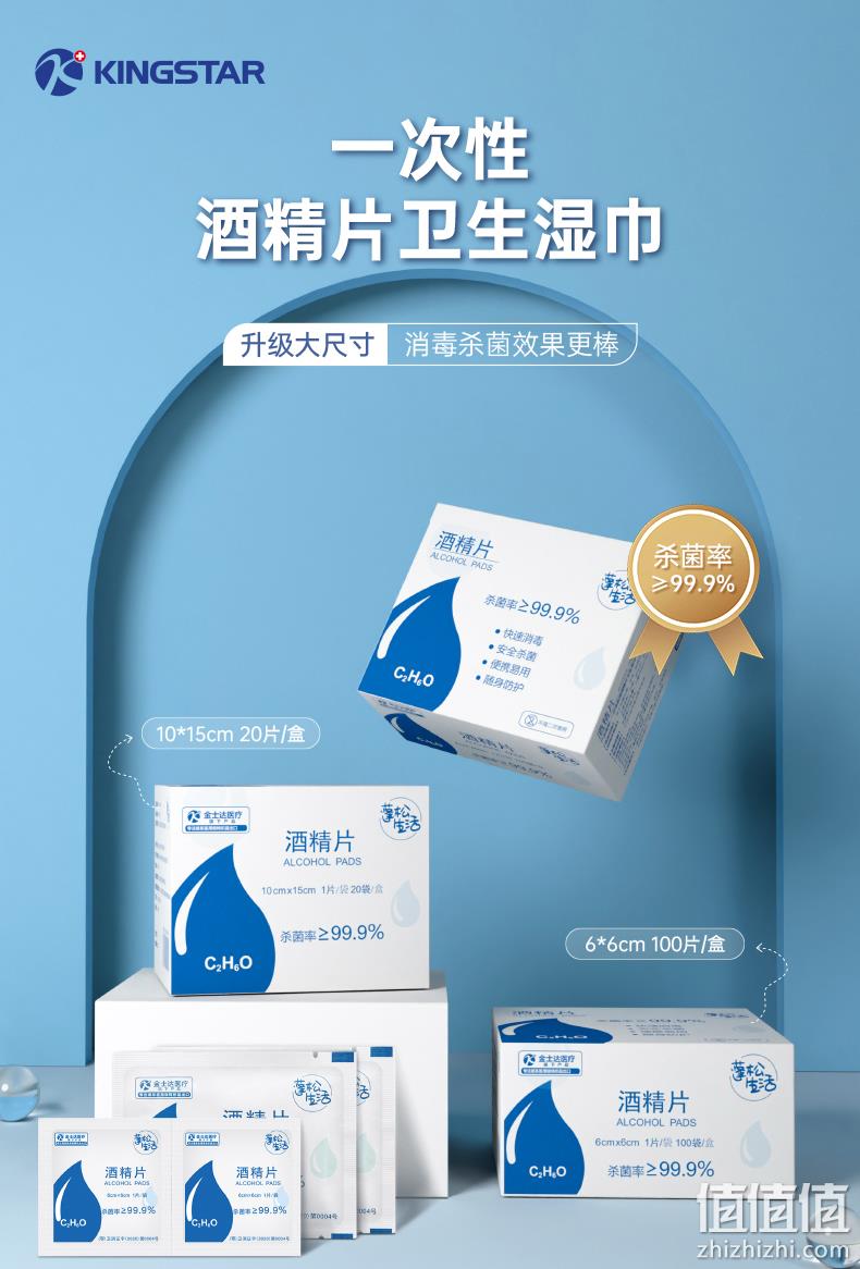 值哭！正规卫消字：200片 75%酒精消毒棉片 大号独立装 6.6Y 包邮 值值值-买手聚集的地方