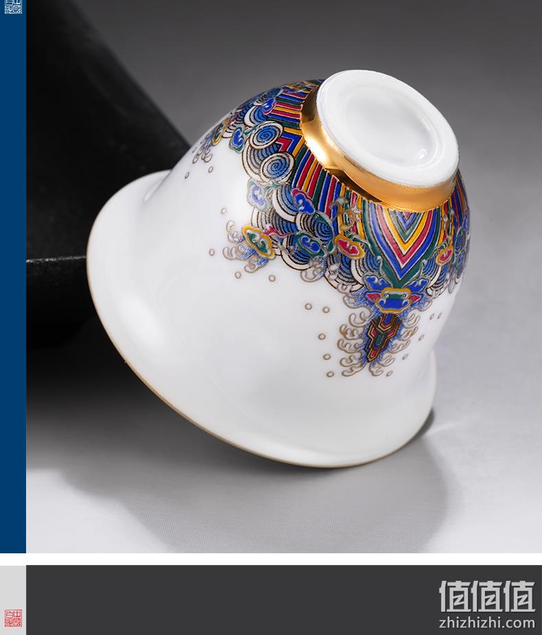 上市企业：中国白银 足银999 瑬银珐琅彩瓷品茗茶杯 99元包邮 值值值-买手聚集的地方