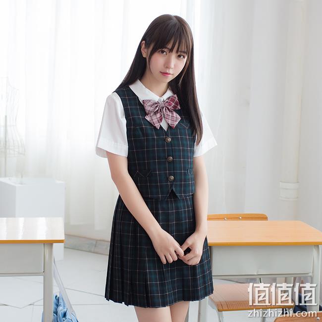 老公早回家：梗豆 学院风优等生JK制服琉璃格马夹背心  129元 值值值-买手聚集的地方