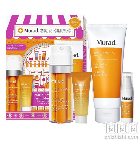 Murad 慕拉 维生素C亮白四件套装（精华30ml+洁面200ml+面膜10ml+眼部精华5ml） 330.8元包邮（天猫精华就要678元） 值值值-买手聚集的地方