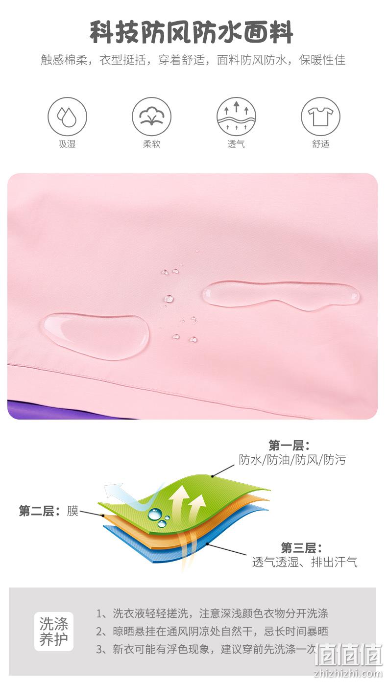 三季可穿，升级夹棉加厚：小马宝莉 女童 三合一冲锋衣 169.9元包邮 值值值-买手聚集的地方