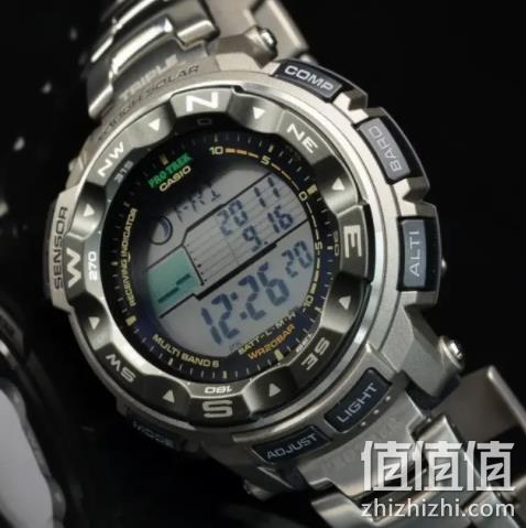 6局电波+太阳能+钛合金：CASIO 卡西欧 PRW-2500T-7CR 钛合金登山表 1503元包邮 值值值-买手聚集的地方