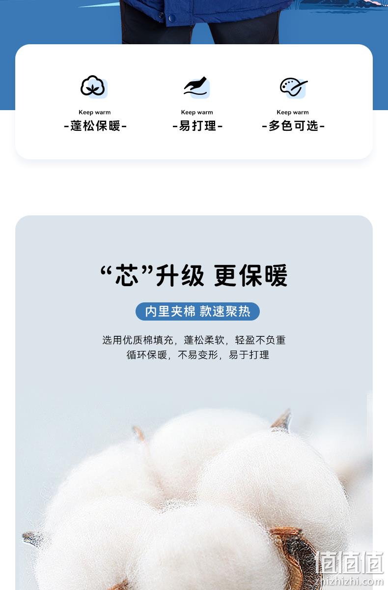 烈儿推荐，安踏 2021冬款 儿童 保暖工装中长款保暖棉衣 189元包邮 值值值-买手聚集的地方