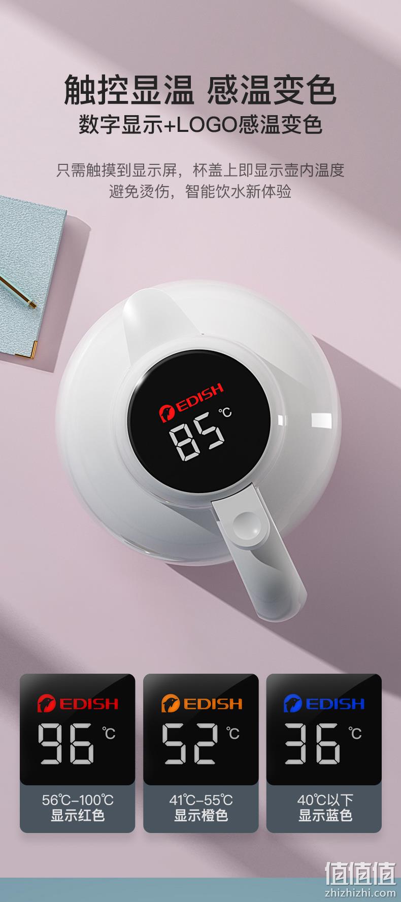 4.9分,德国红胆科技,48小时保温:1.5L EDISH 家用红胆保温壶 59元包邮 值值值-买手聚集的地方