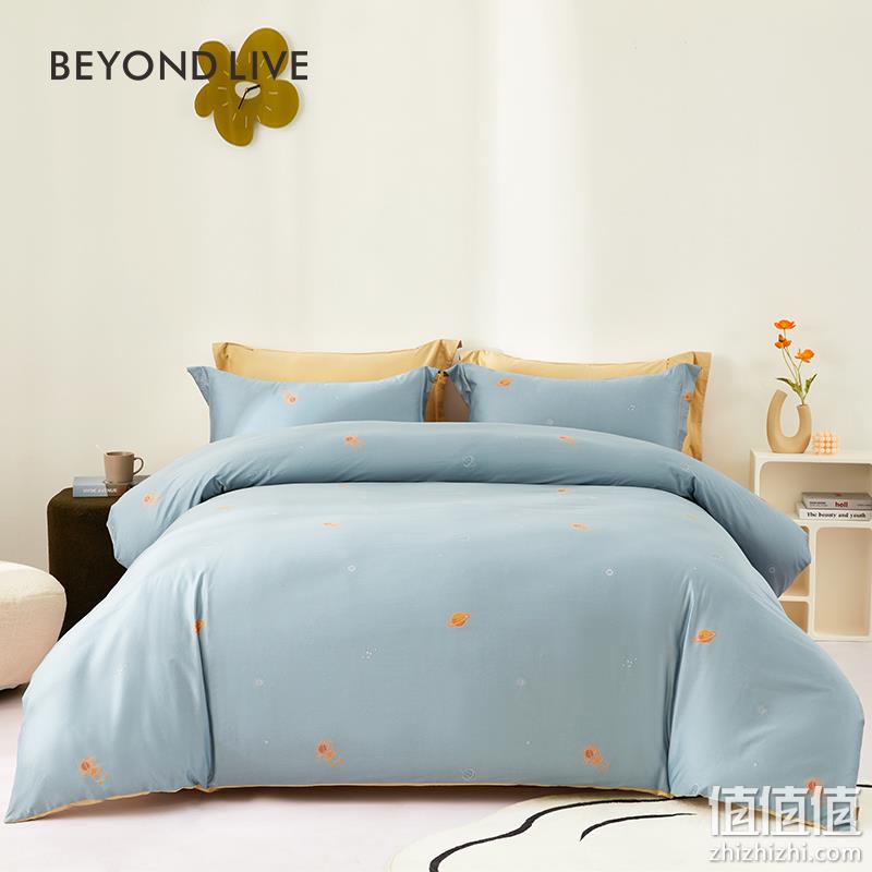 Beyond·live 博洋·生活 60S新疆长绒棉贡缎床上四件套 万象星宇 1.2-1.8米床 199元包邮 值值值-买手聚集的地方