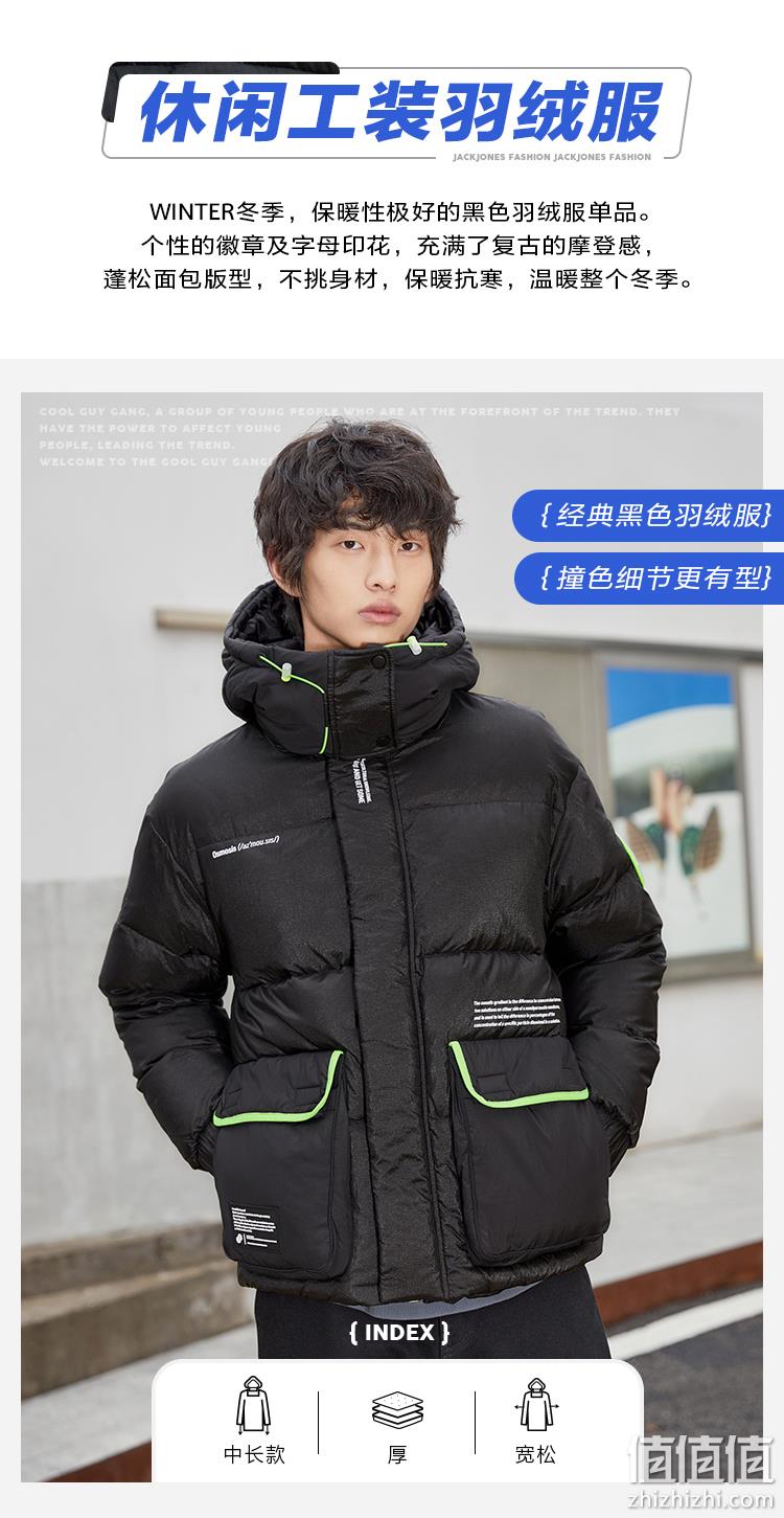 Jack Jones 杰克琼斯 情侣款潮酷中长工装羽绒服 新低399元包邮 值值值-买手聚集的地方