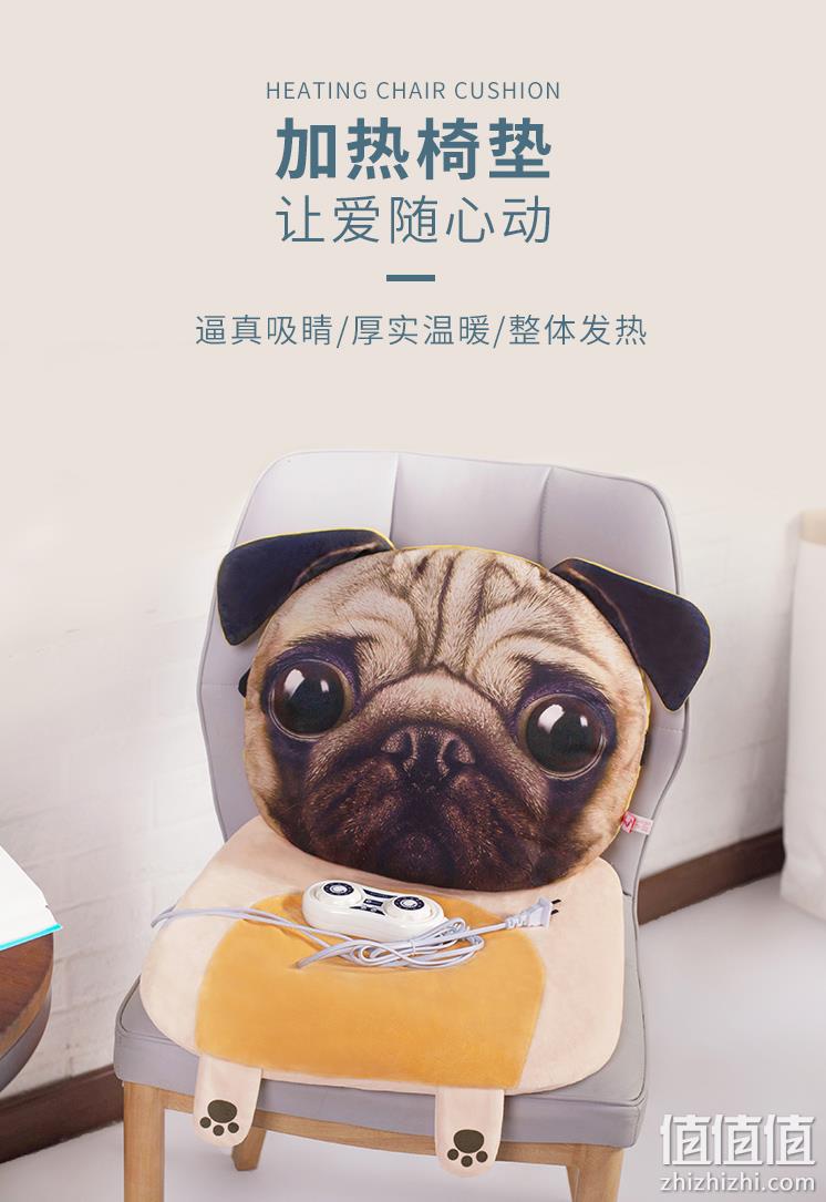 无极调温，可拆洗：Bopu抱璞创意 双控加热坐垫靠枕套装 3款 24元包邮 值值值-买手聚集的地方