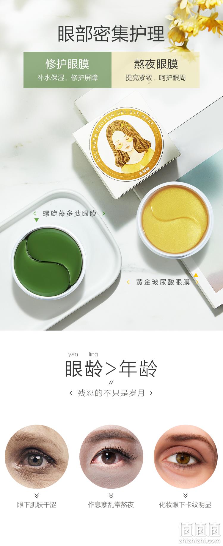 值哭！补水保湿淡纹：60片 珍视明 螺旋藻凝胶眼膜贴 9.9元包邮（之前推荐19.9元） 值值值-买手聚集的地方