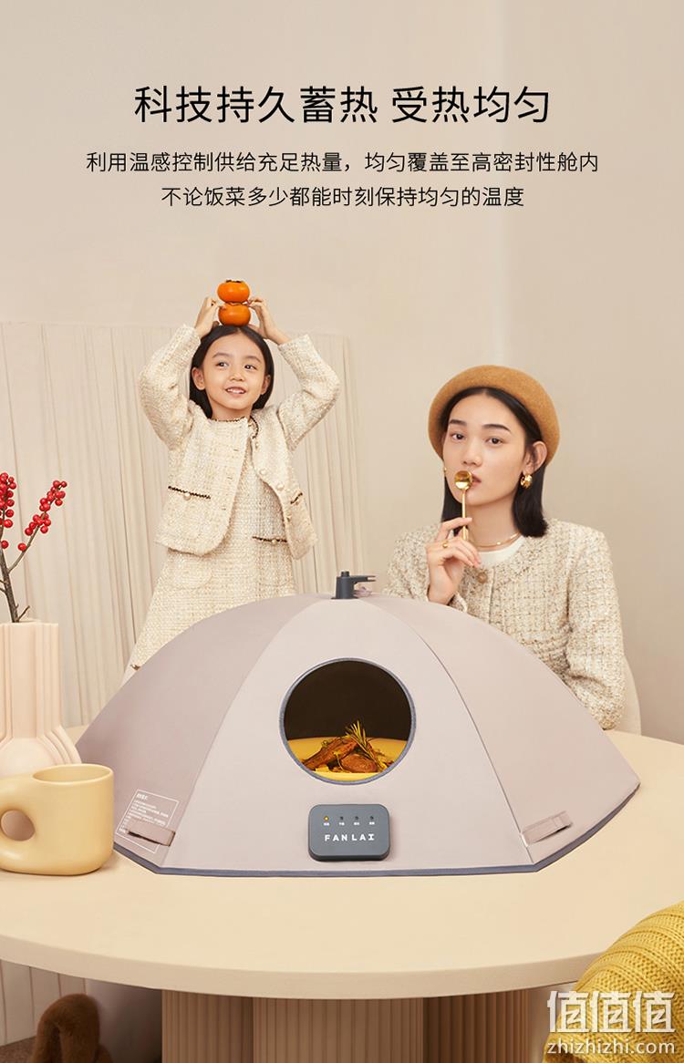 4.9分，长效蓄热防尘虫，可发酵可解冻：饭来 多功能保温饭菜罩 FL-001 169元包邮（京东券后199元） 值值值-买手聚集的地方
