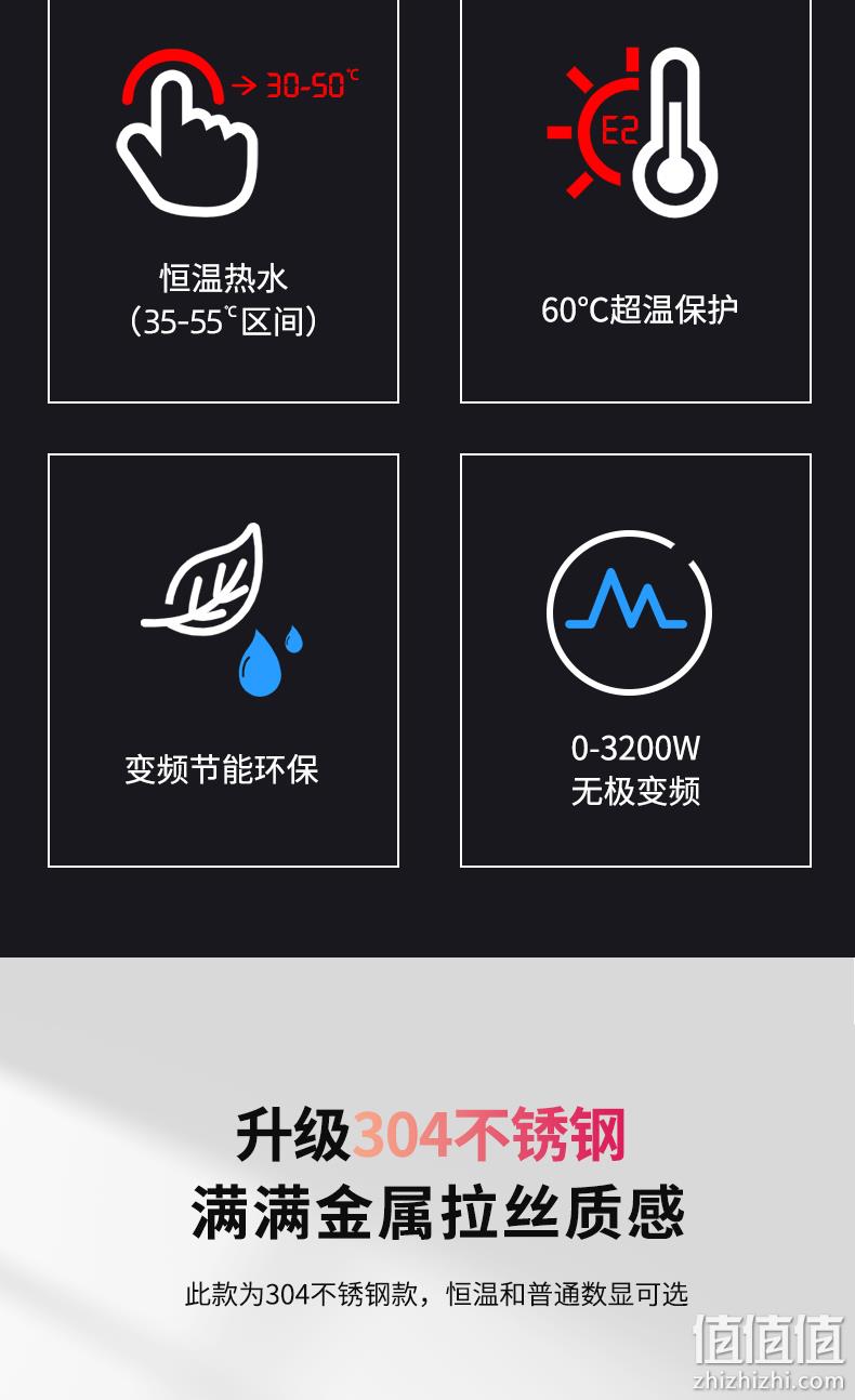 3200w秒出热水，自带温度显示，太平洋承保：志高 电热水龙头ZG-D9 49元起包邮，送插头+软管 值值值-买手聚集的地方