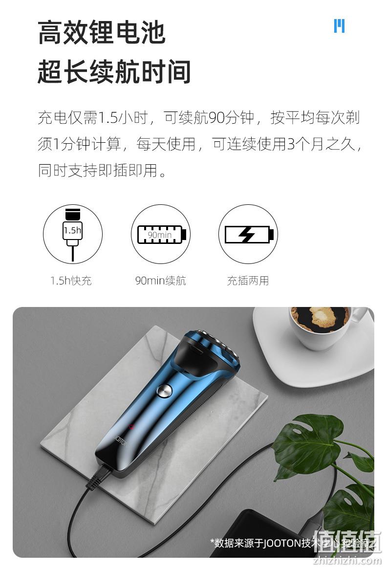 4.9分，小米生态链，充插两用：Jooton娇棠 智能充电全身水洗剃须刀 券后49.9元包邮 值值值-买手聚集的地方