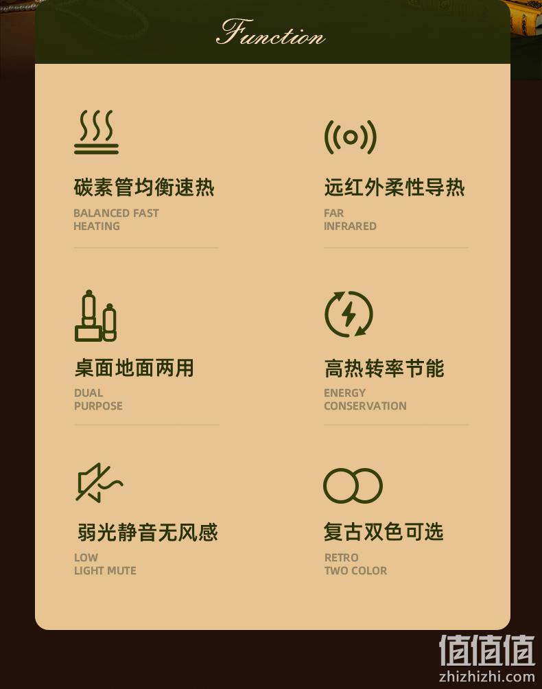 热转化率99%，静音节能：艾美特 复古家用速热鸟笼电暖器 WR8-X4-1 199元包邮 值值值-买手聚集的地方