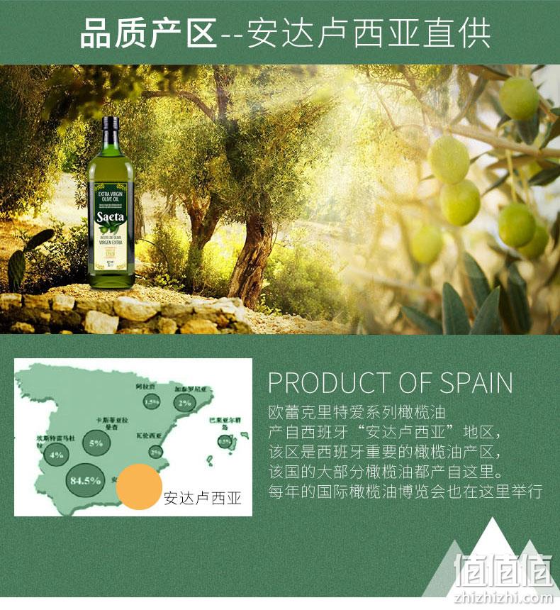 西班牙原装进口 欧蕾 特级初榨橄榄油 750mlx2瓶 券后99元包邮 值值值-买手聚集的地方