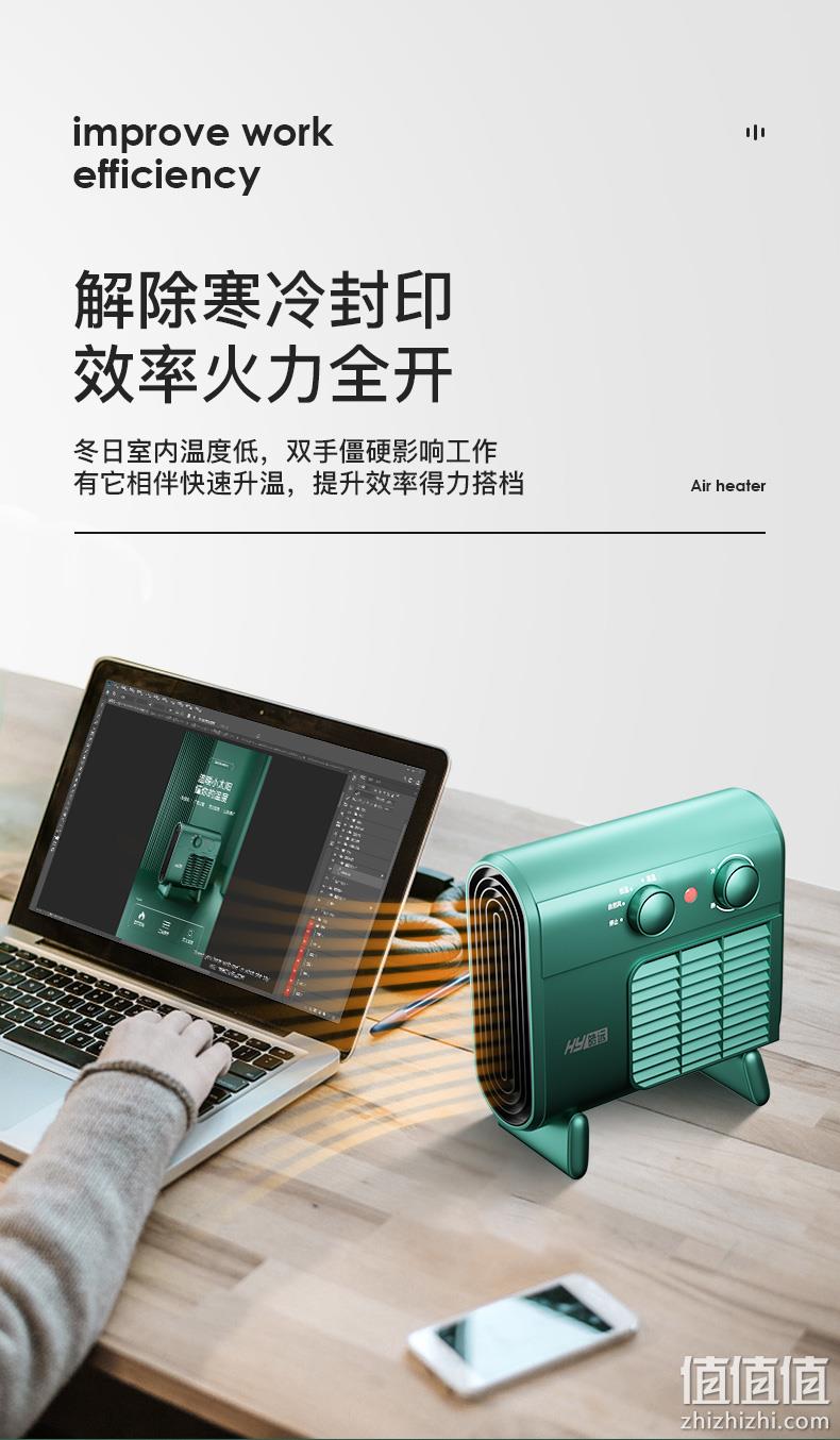 冷暖两用，过热保护：皓远 桌面小型取暖器 19元起包邮 值值值-买手聚集的地方