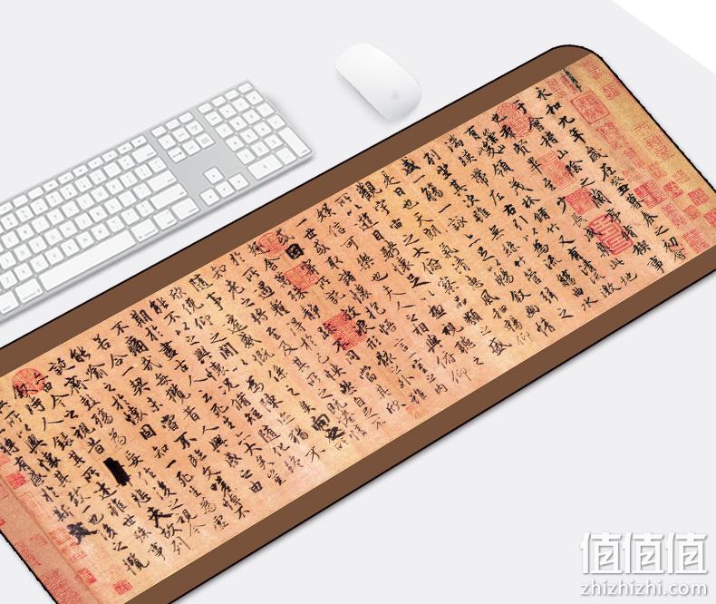 防滑耐磨，加厚锁边：狼途 中国风超大鼠标垫 6.5元包邮 值值值-买手聚集的地方