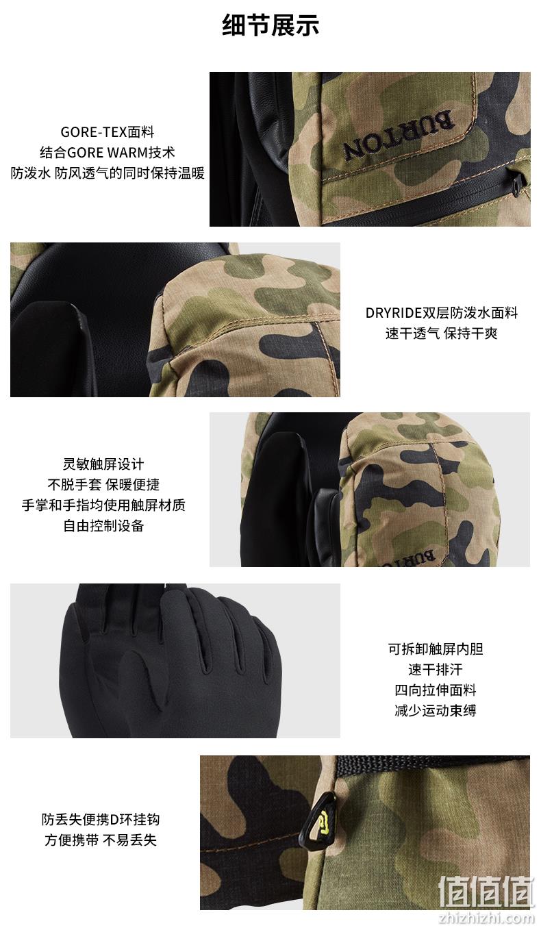近2倍差价,Gore保暖技术:BURTON伯顿 GORE -TEX滑雪并指手套 390元直邮到手(天猫698元) 值值值-买手聚集的地方