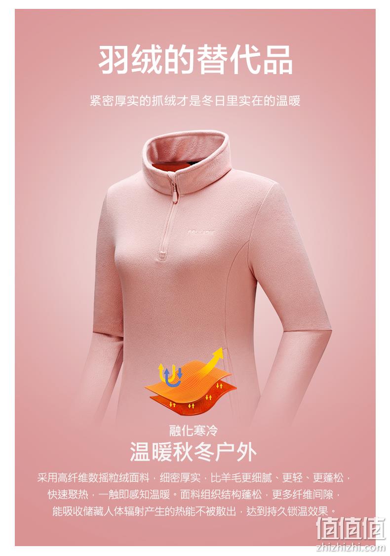 WARMLOCK保暖科技：伯希和 男女 情侣款立领亲肤抓绒衣 多色 68元包邮 值值值-买手聚集的地方