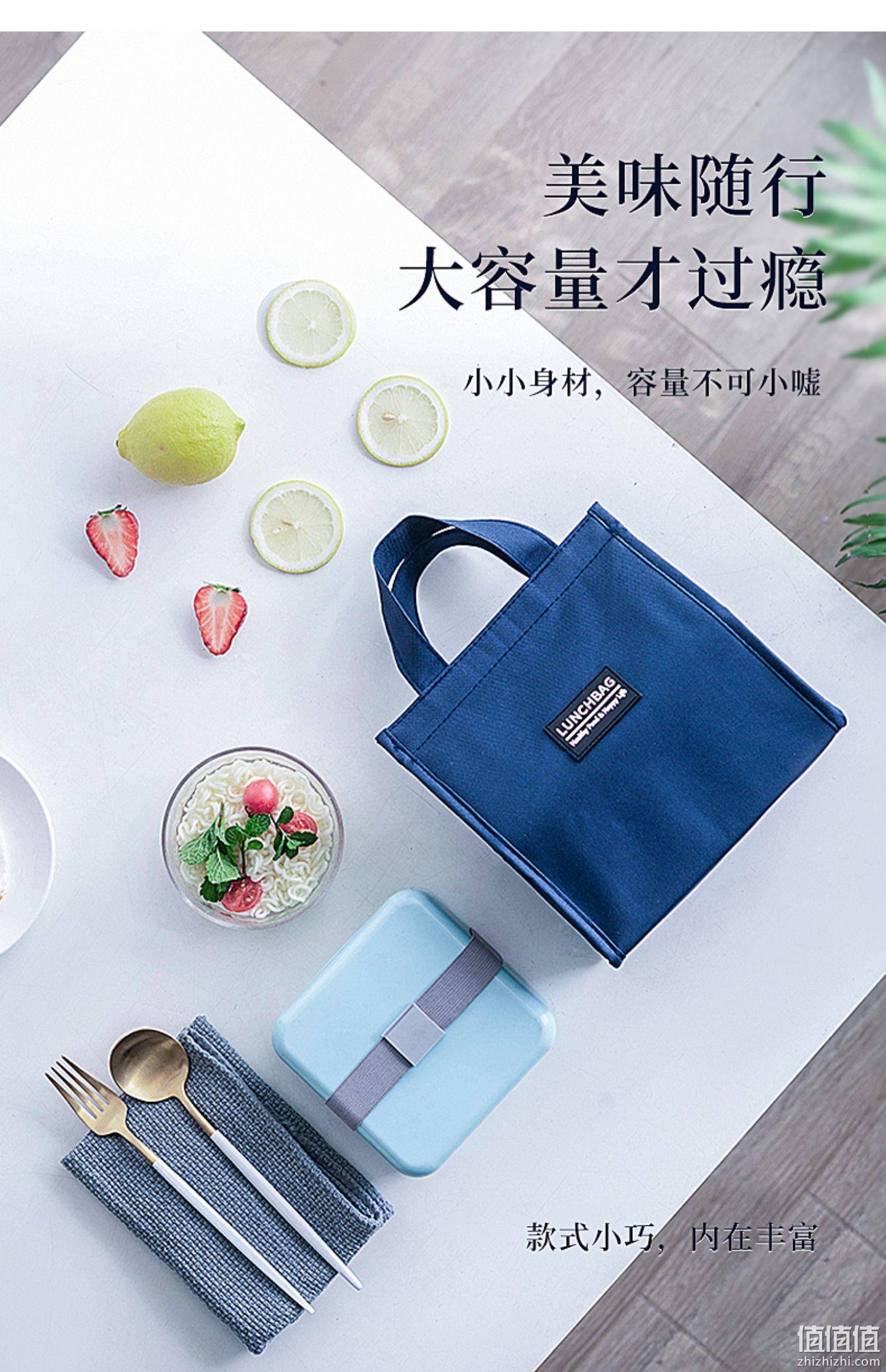 8小时长效保温，防水隔脏：媚竹 小号铝箔加厚保温便当包 5.9元包邮 值值值-买手聚集的地方
