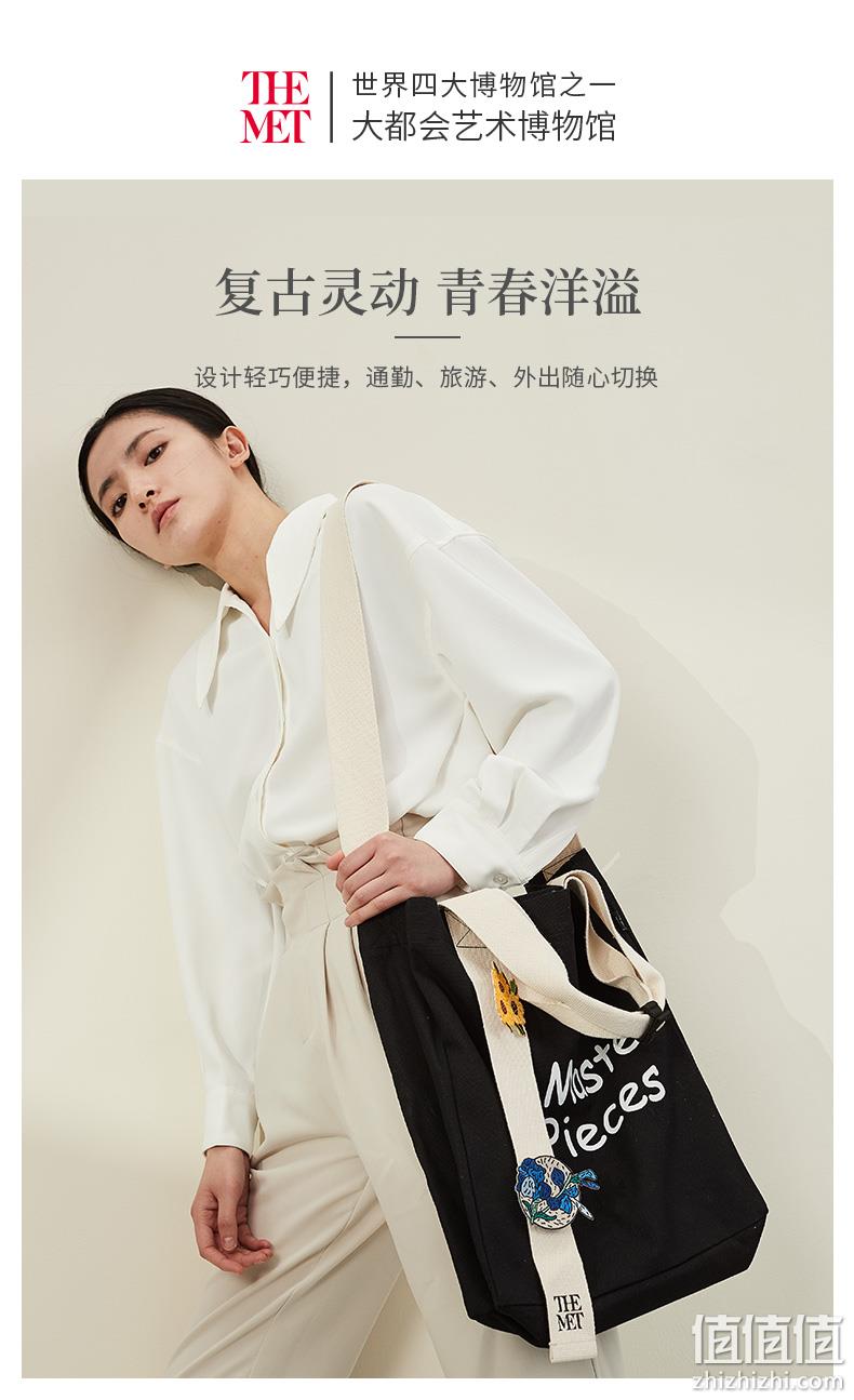 IP原创设计，大都会艺术博物馆 大师系列 帆布单肩斜跨包 99元包邮 值值值-买手聚集的地方