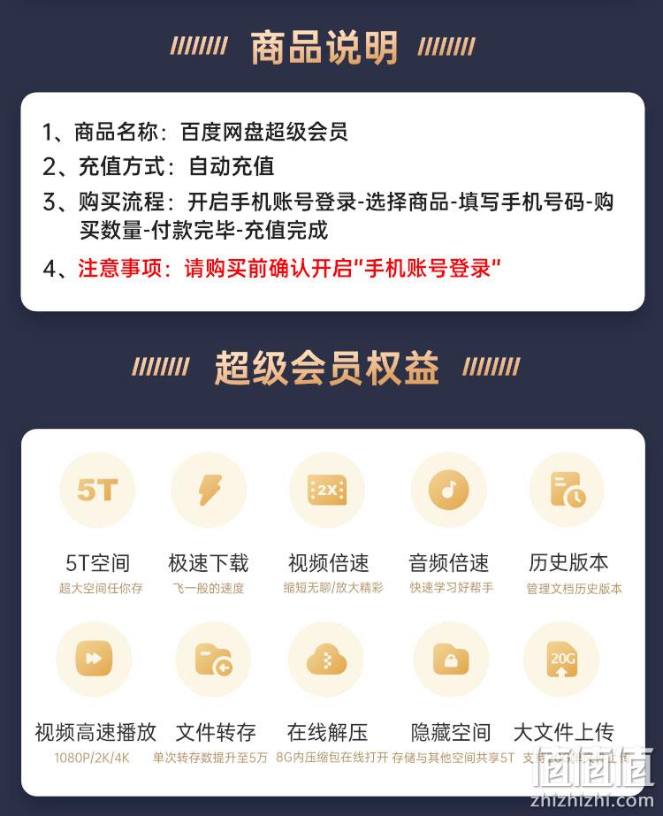 百度网盘 超级会员 SVIP年卡 12个月 198元自动充值 值值值-买手聚集的地方