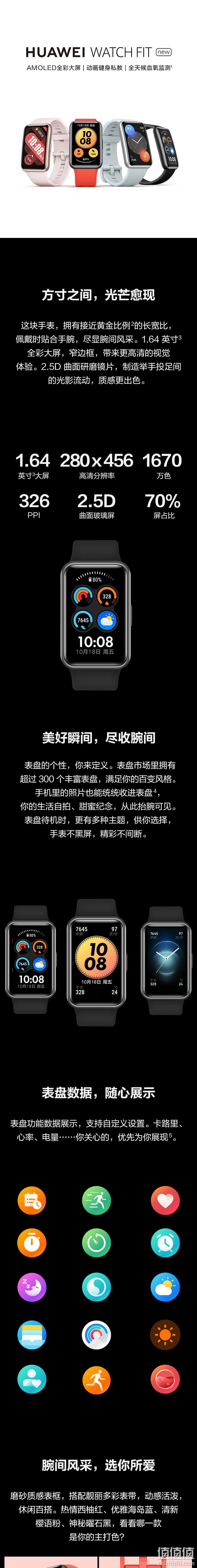 新低！全彩大屏，心率血氧监测：华为 Watch Fit 智能手表 Prime折后直邮到手409元（之前推荐473元，京东超市799元） 值值值-买手聚集的地方