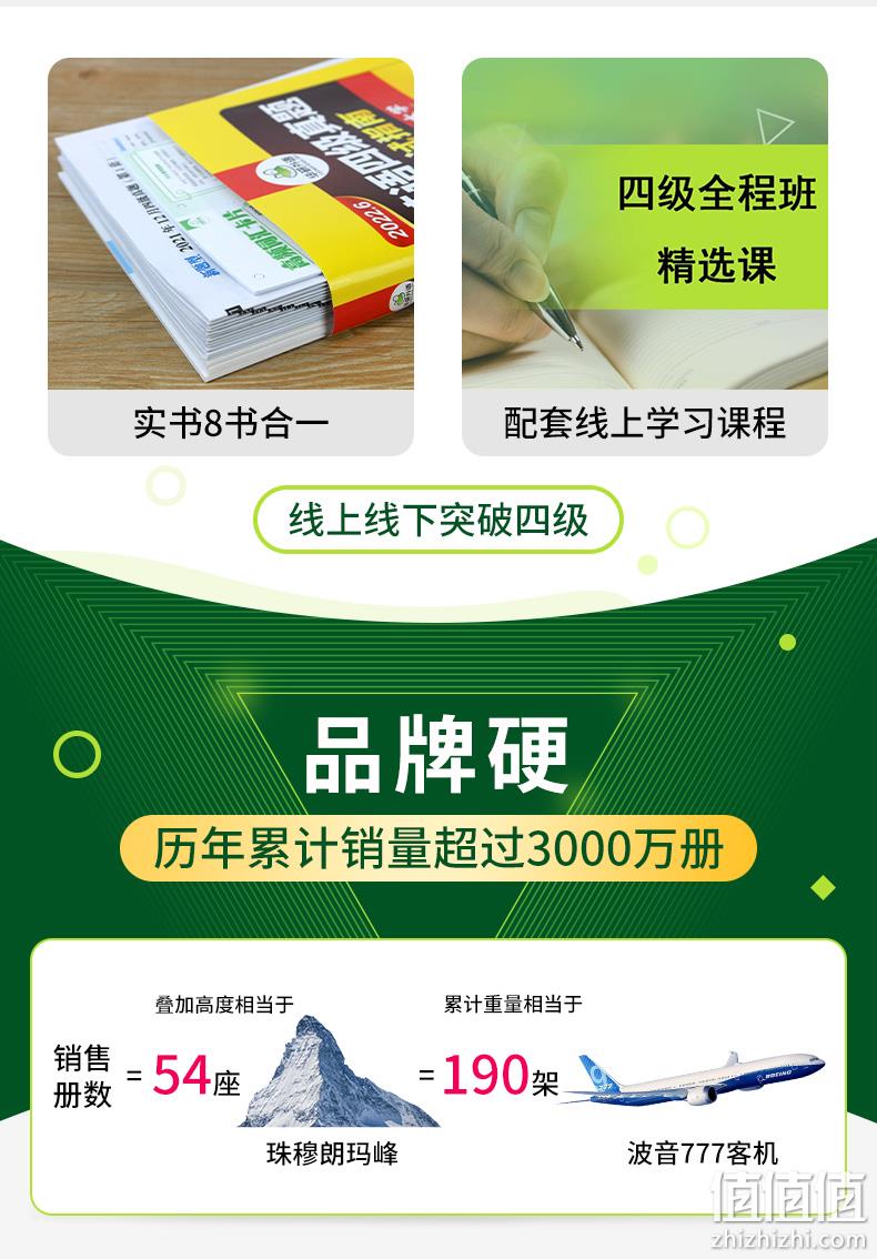 猫超次日达，一本过级：《2022华研外语大学英语四级真题考试指南》 券后14.8元包邮 值值值-买手聚集的地方