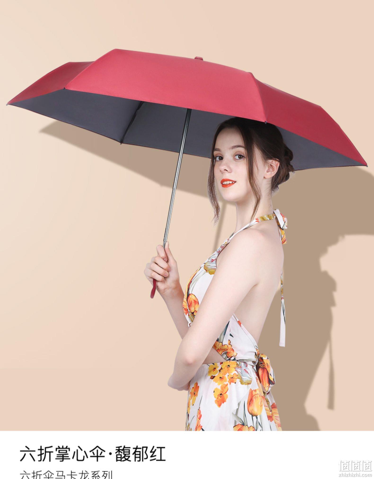 4.9分，仅14cm掌心小伞：口袋元素 超小巧便携迷你6折晴雨伞 39元包邮 值值值-买手聚集的地方