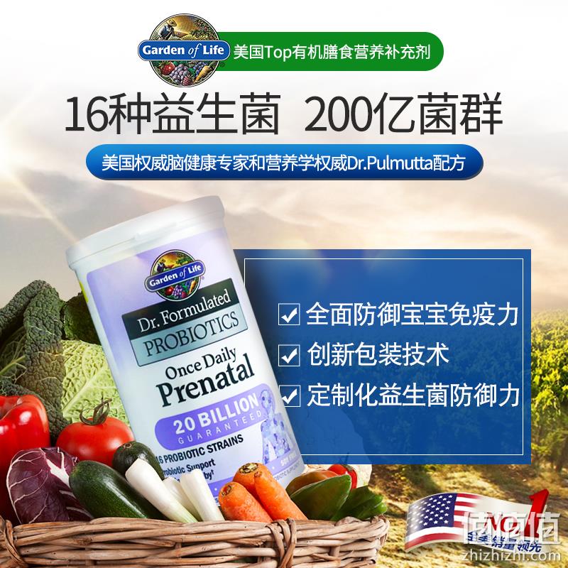 Garden of Life 生命花园 Dr. Formulated 孕妇每日益生菌 30粒x2件 新低 券后99元包邮包税（49.5元/件） 值值值-买手聚集的地方