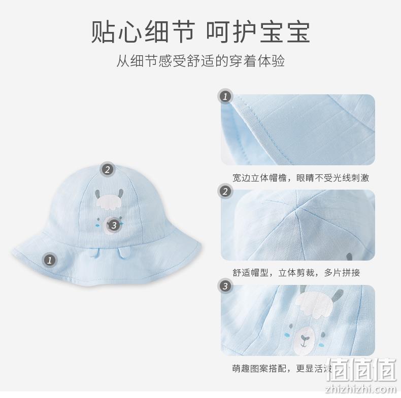 A类标准，100%纯棉：Goodbaby好孩子 春夏婴幼儿渔夫帽 29元包邮 值值值-买手聚集的地方