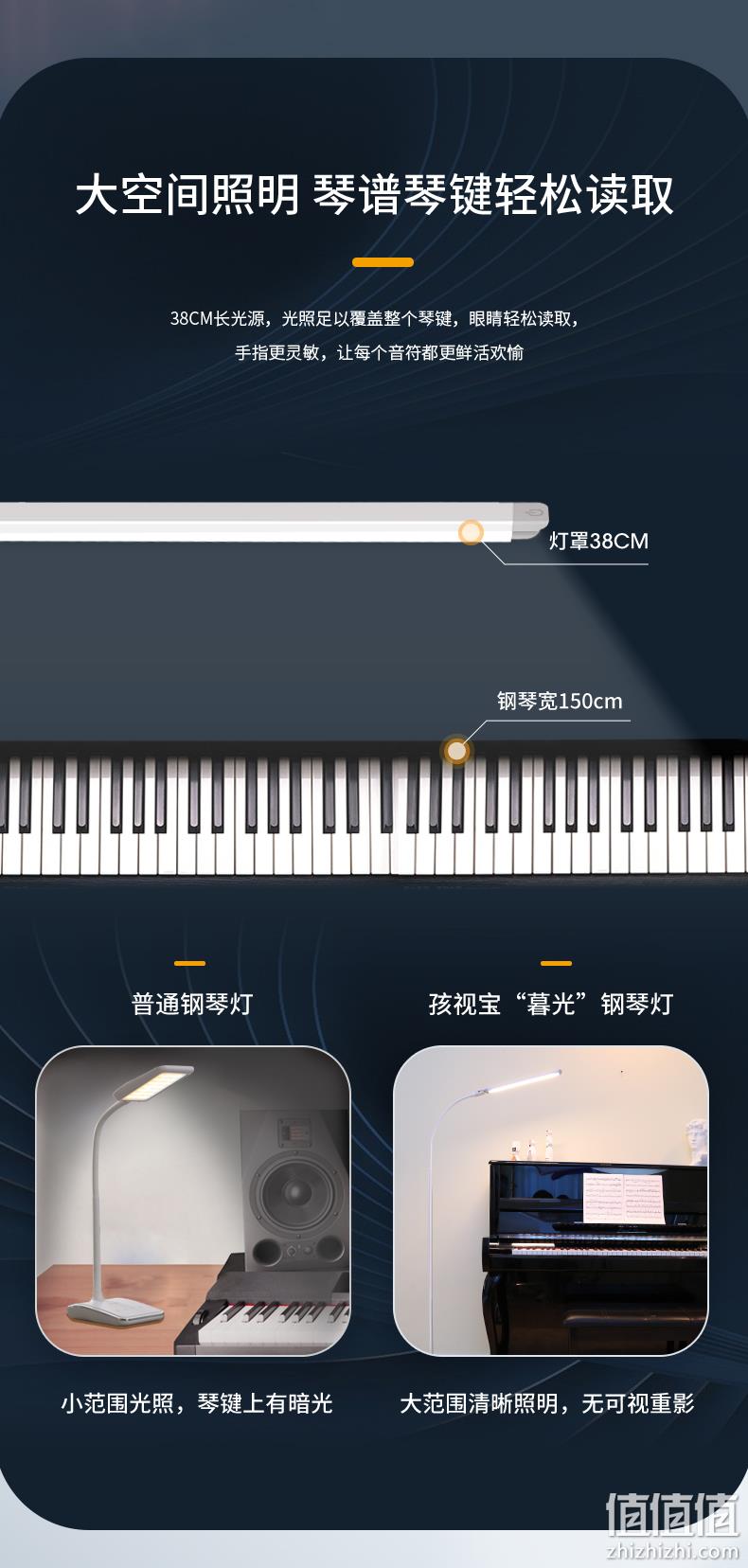 全光谱自然光,360度可调:孩视宝 长灯罩全光谱钢琴落地灯 VL706 279元包邮 值值值-买手聚集的地方