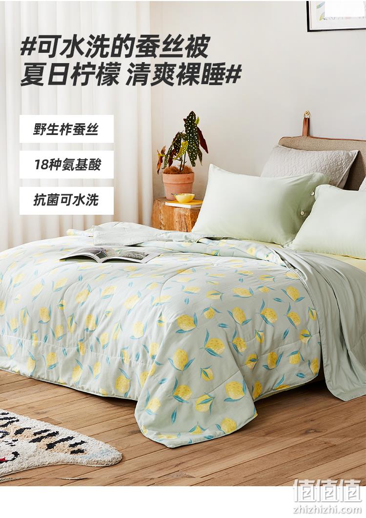 100%蚕丝，抗菌吸湿可水洗：淘宝心选 蚕丝被夏凉被 1.5~2米 169元起包邮 值值值-买手聚集的地方
