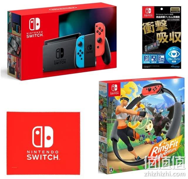 亚马逊销冠！日版，带健身环大冒险：任天堂 Switch游戏主机 续航增强版 红蓝手柄+健身环游戏+屏幕贴膜 2308元直邮到手 值值值-买手聚集的地方