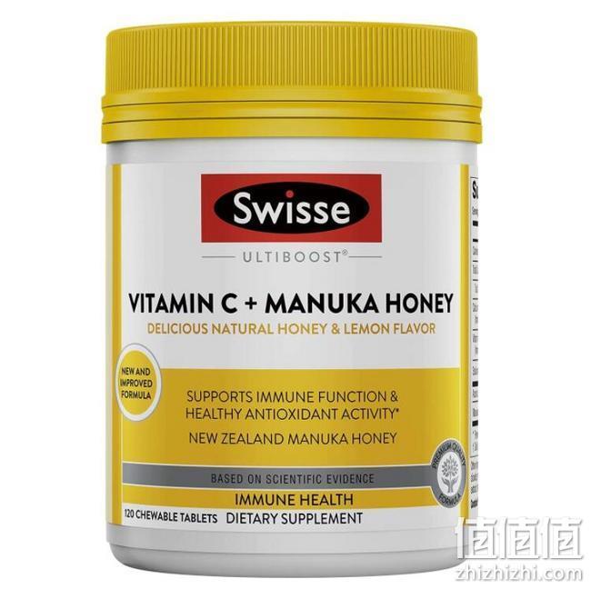 亚马逊销冠！天然养胃：120片 Swisse 麦卢卡蜂蜜维生素C养胃咀嚼片 Prime直邮到手98.63元，3件9.5折 值值值-买手聚集的地方
