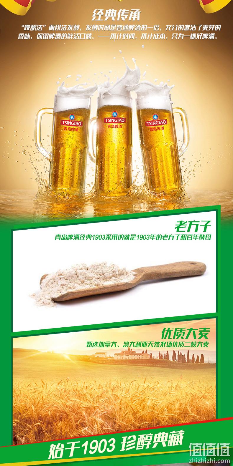 青岛啤酒 经典1903精酿啤酒 500ml*18听 整箱装 94元包邮 值值值-买手聚集的地方