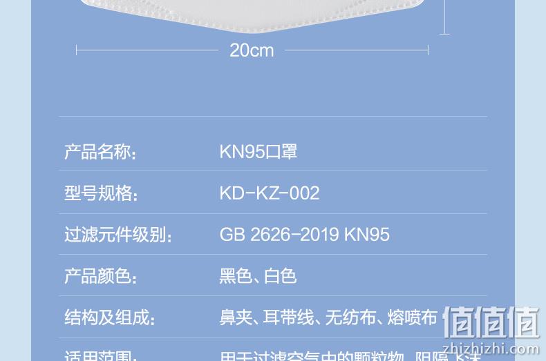 可孚 kn95口罩 10只 鱼型3D立体贴合 5.9元包邮 值值值-买手聚集的地方