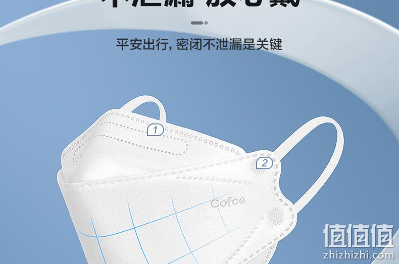 可孚 kn95口罩 10只 鱼型3D立体贴合 5.9元包邮 值值值-买手聚集的地方