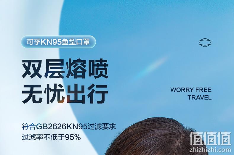 可孚 kn95口罩 10只 鱼型3D立体贴合 5.9元包邮 值值值-买手聚集的地方