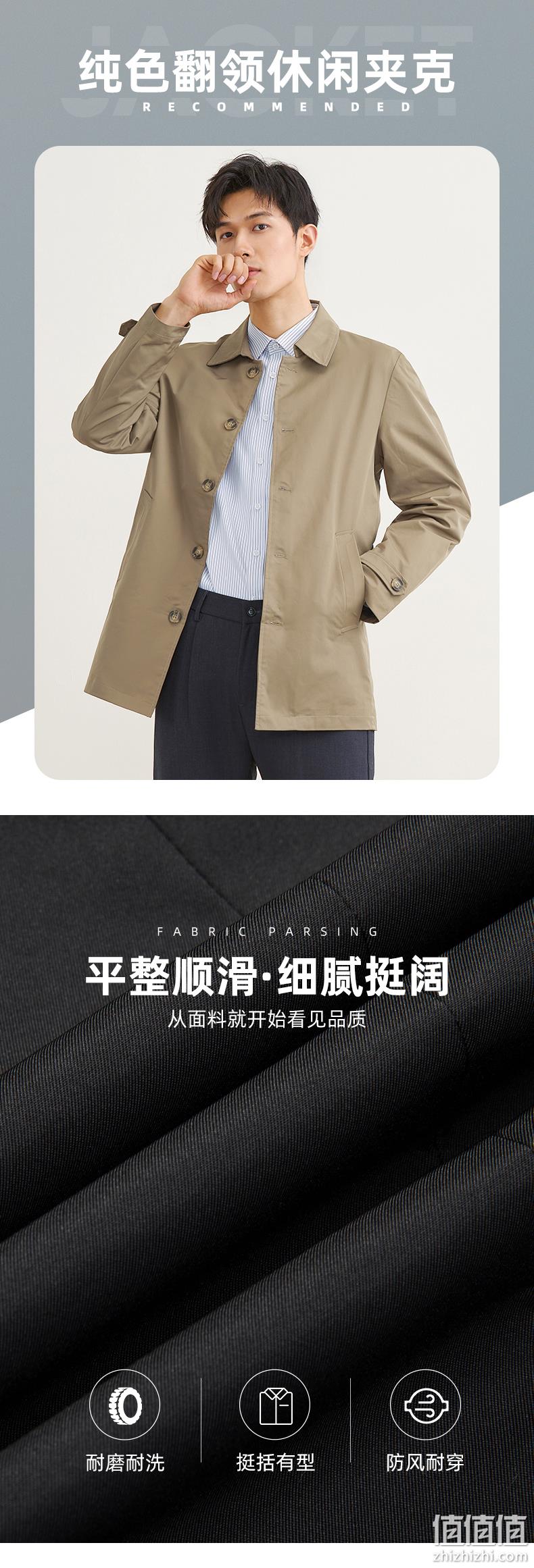 罗蒙 男士 中长款风衣 加棉加厚同价 99元包邮 值值值-买手聚集的地方