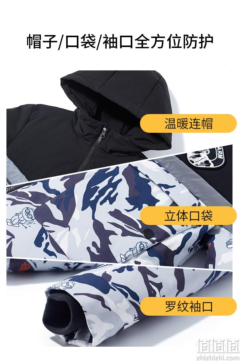 高梵 男女童 极寒系列 迷彩羽绒服 169元包邮 值值值-买手聚集的地方