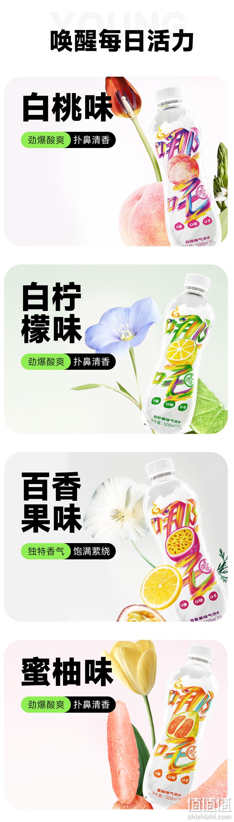 哪吒 气泡水 500mlx6瓶 9.9元包邮 值值值-买手聚集的地方