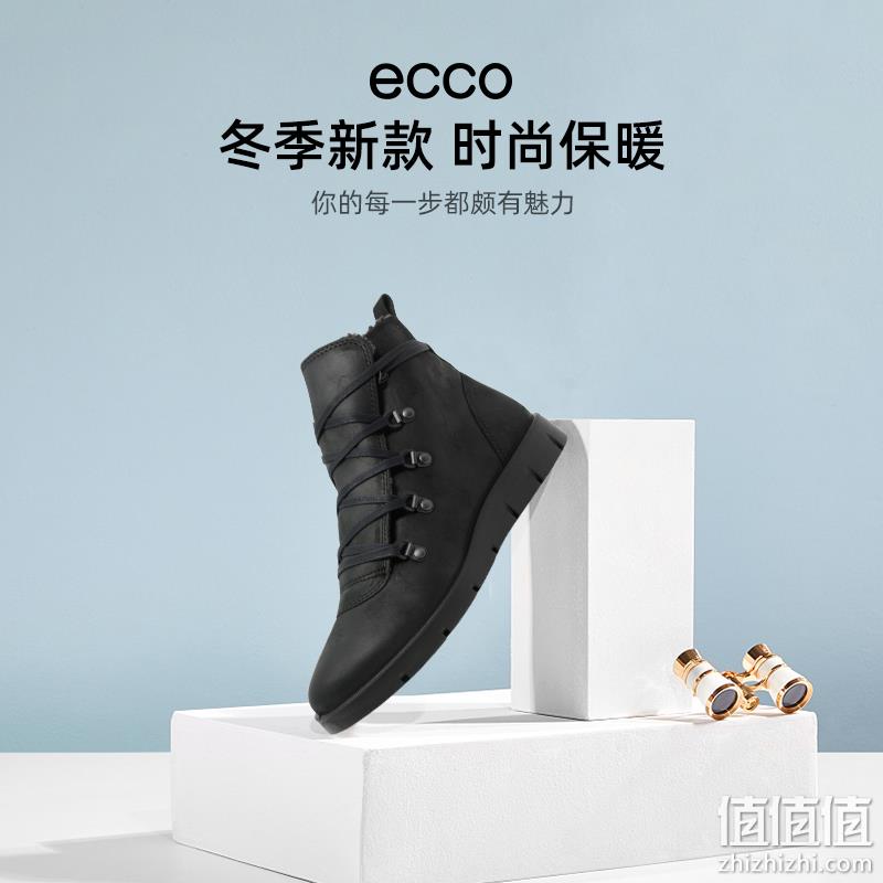 UK4码，ECCO 爱步 Bella系列 女士高帮休闲鞋短靴 282293 494.08元 值值值-买手聚集的地方