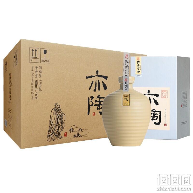 PLUS会员，孔府家酒 亦陶6 52度浓香型白酒 500ml*6瓶 309元包邮（多重优惠） 值值值-买手聚集的地方