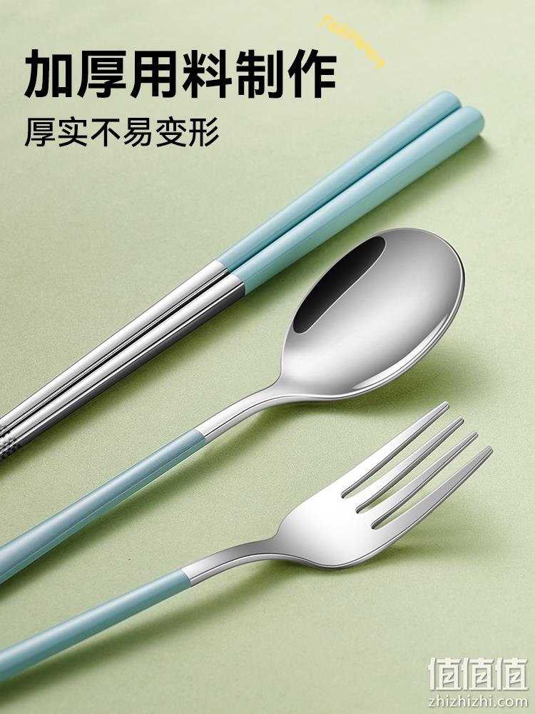 GLASSLOCK 三光云彩 便携式筷子勺子2件套装 SCJ009 15元包邮（需领券） 值值值-买手聚集的地方