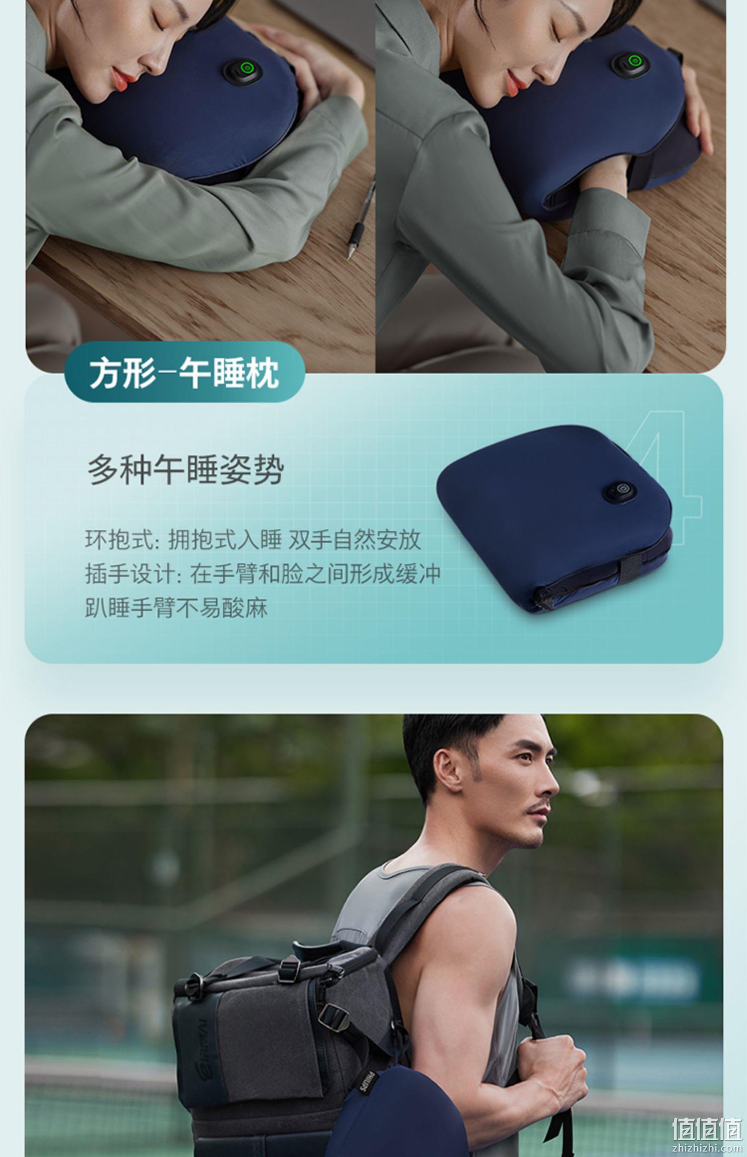 Philips 飞利浦 3701N 多功能折叠热敷枕 199元包邮（可低至129元，6期免息） 值值值-买手聚集的地方